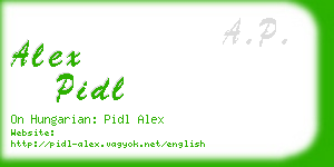 alex pidl business card